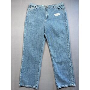 Lee Relaxed Straight Leg Stretch Denim Jeans Women's Size 18 Medium New